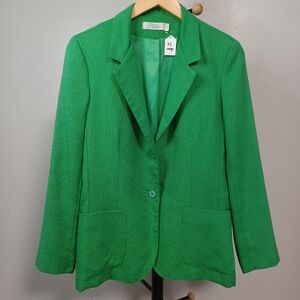 Prestige of Boston Green Blazer Vintage Size 14